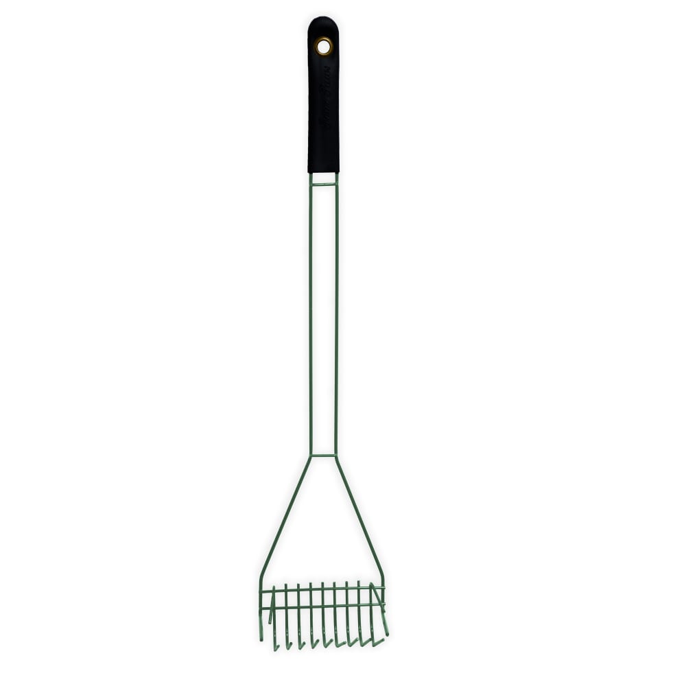 Front view of Four Paws Wire Rake Scooper For Grass out of box