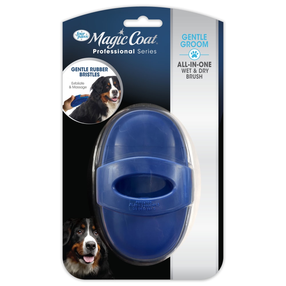 Front view of Four Paws Mc Pro Series Gentle Bath Massager in packaging