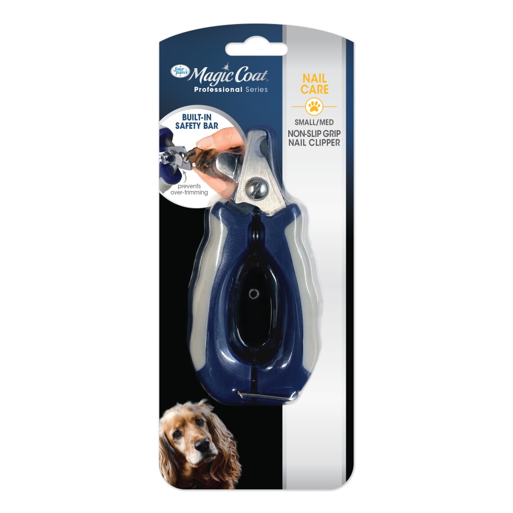 Front view of Four Paws Magic Coat Professional Series Non Slip Nail Clipper in packaging