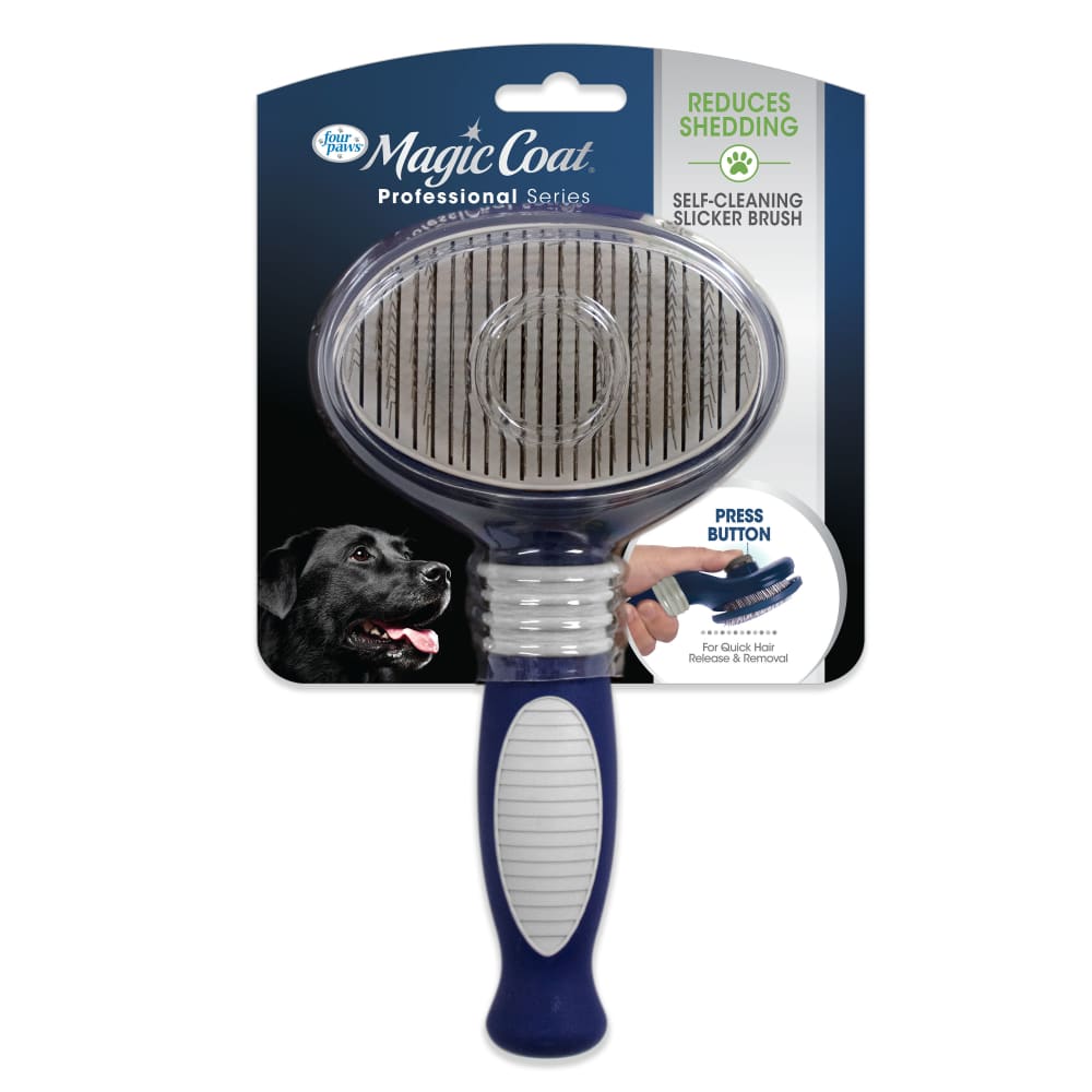 Self-Cleaning Slicker Brush in packaging.