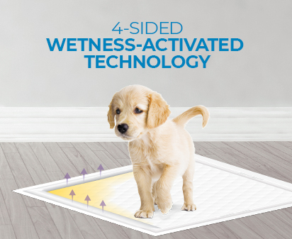 4-Sided Wetness-Activated Technology infographic.